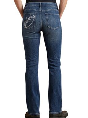 Harley-Davidson Embellished Rhinestone Bootcut Jeans 12
O
